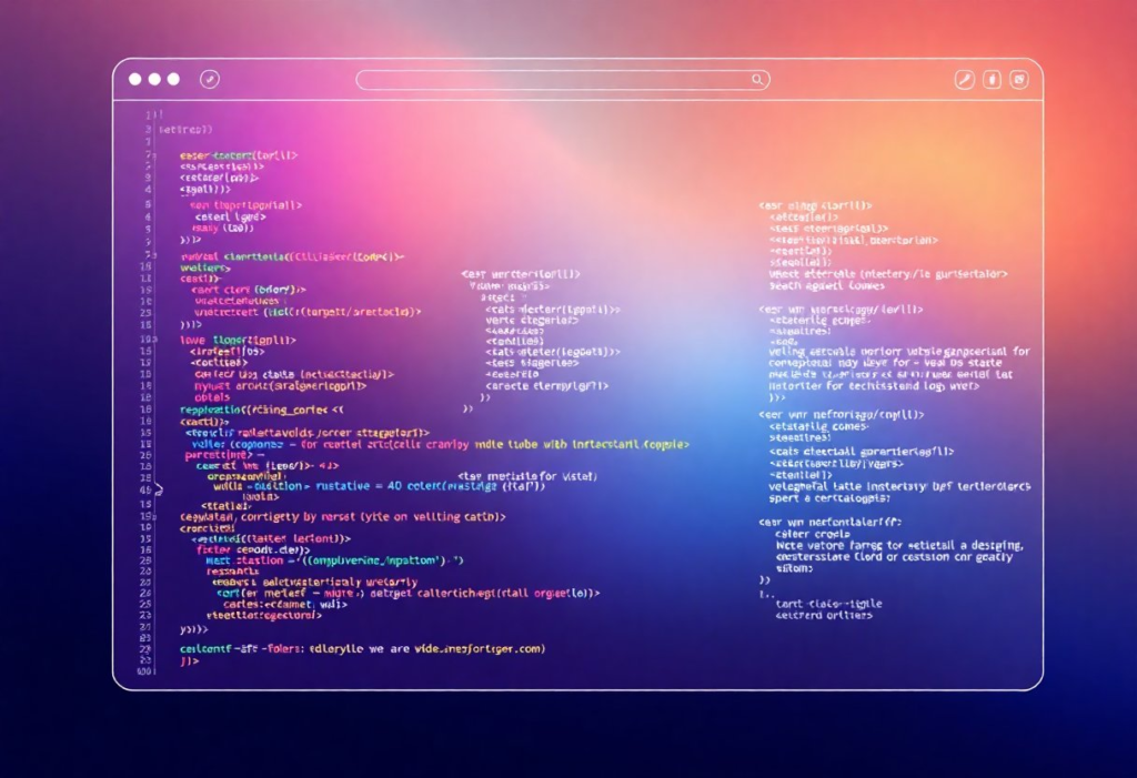 colorfull web UX wireframe dummy concept and coding