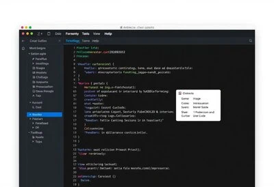 code editor interface