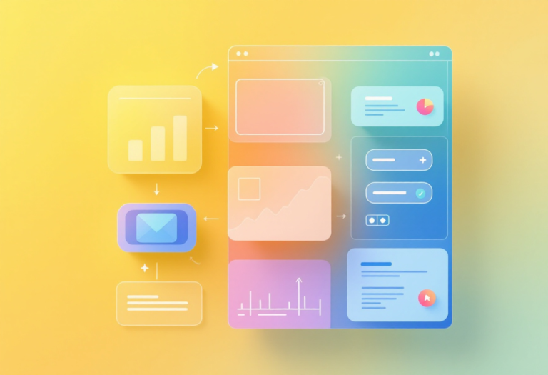 colorfull web UI wireframe dummy concept along with CSS code
