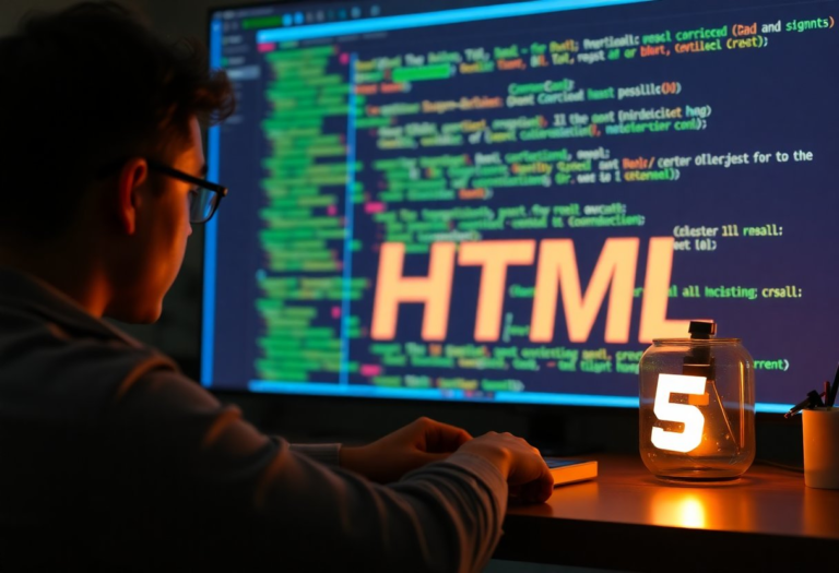learning HTML, stock image