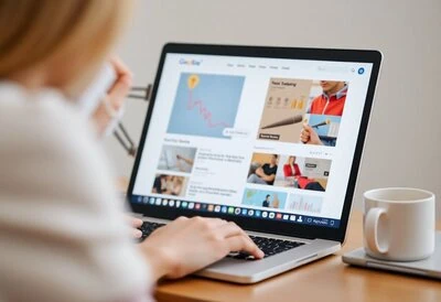 posting online content.